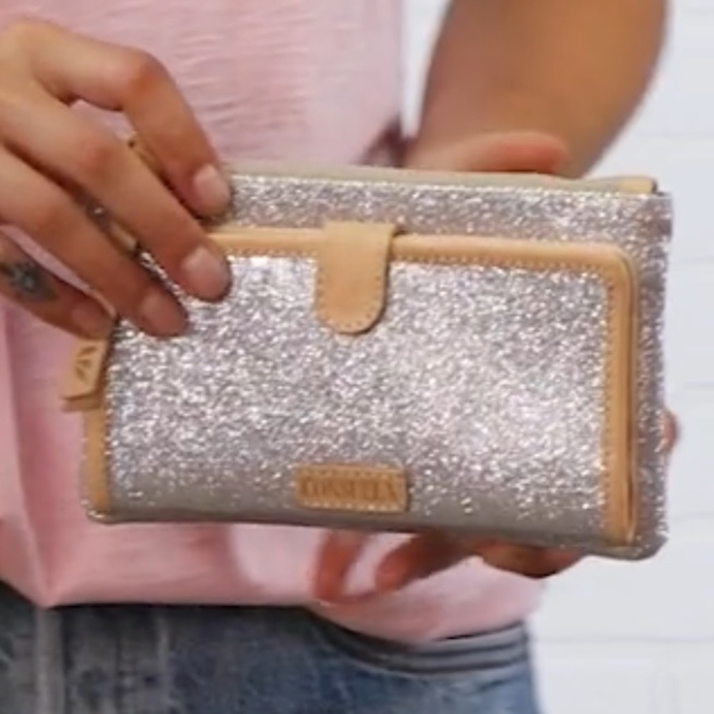 CONSUELA VIOLET SLIM WALLET - EUC